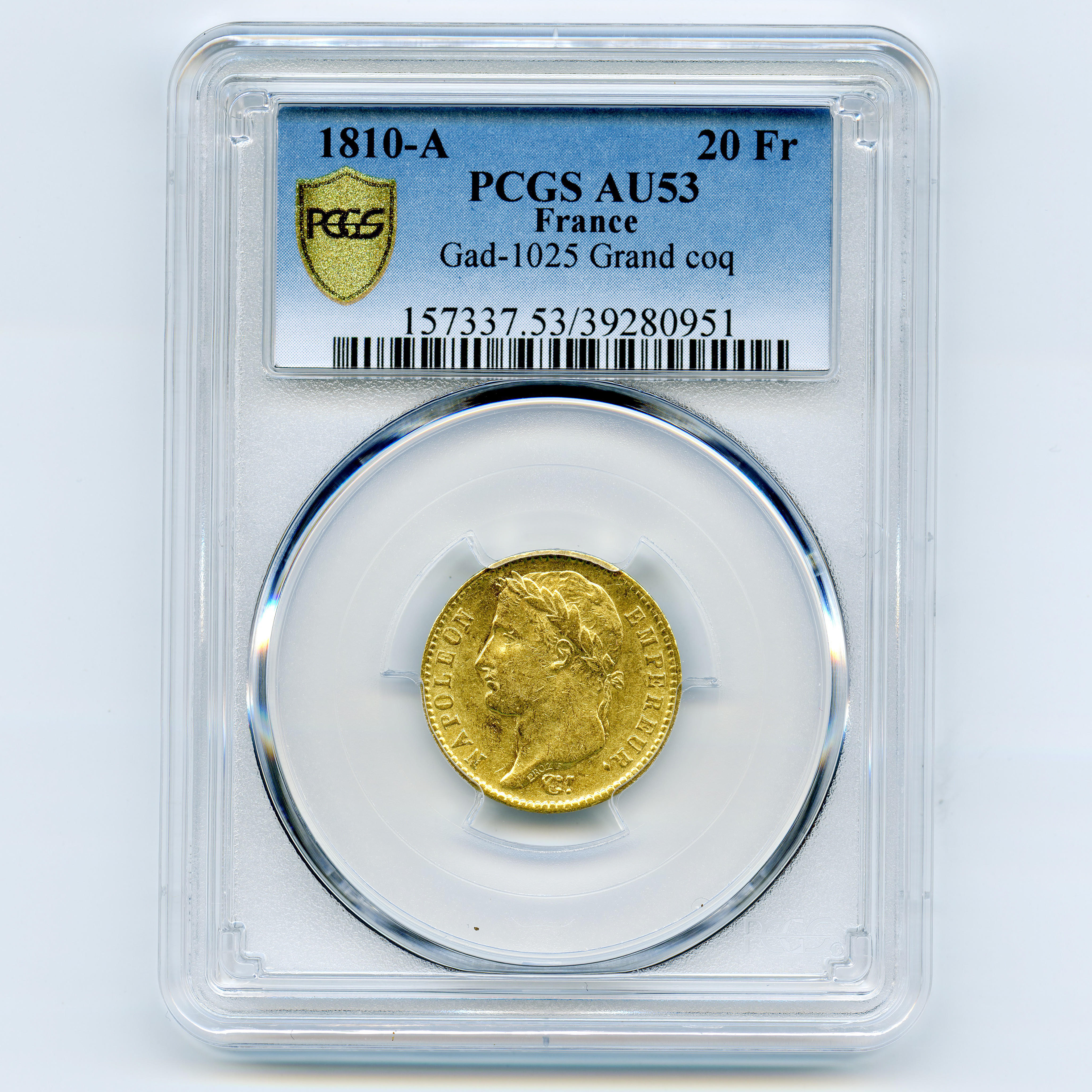 Napoléon Ier - 20 Francs - 1810 A avers Napoléon Ier - 20 Francs - 1810 A avers