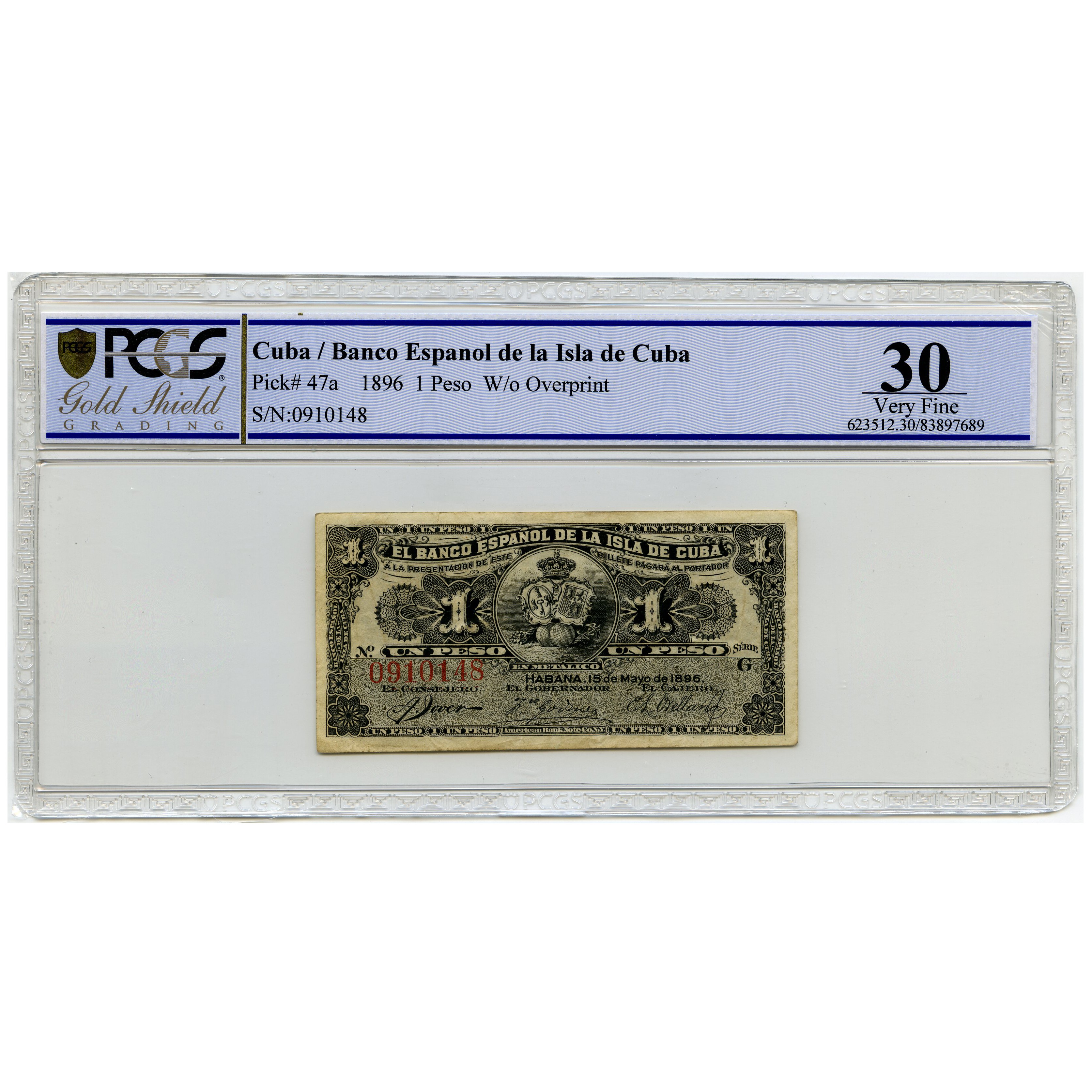 Cuba - 1 Peso - G 0910148 avers Cuba - 1 Peso - G 0910148 avers