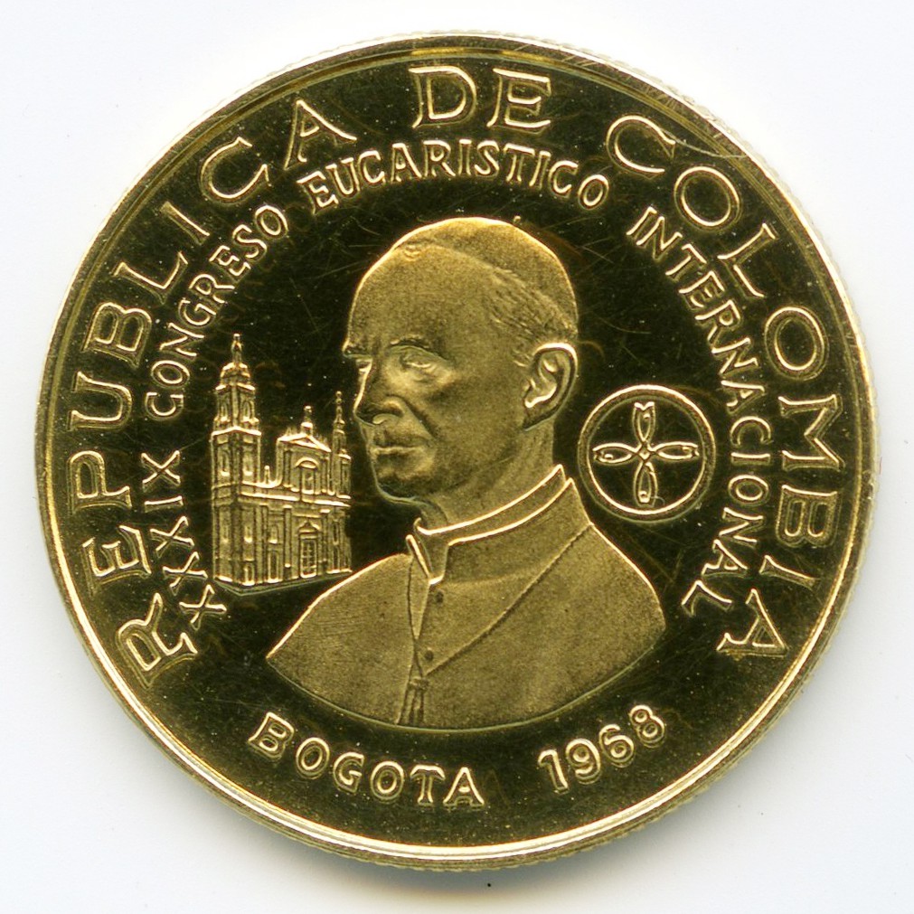 Colombie - 100 Pesos - 1968 avers