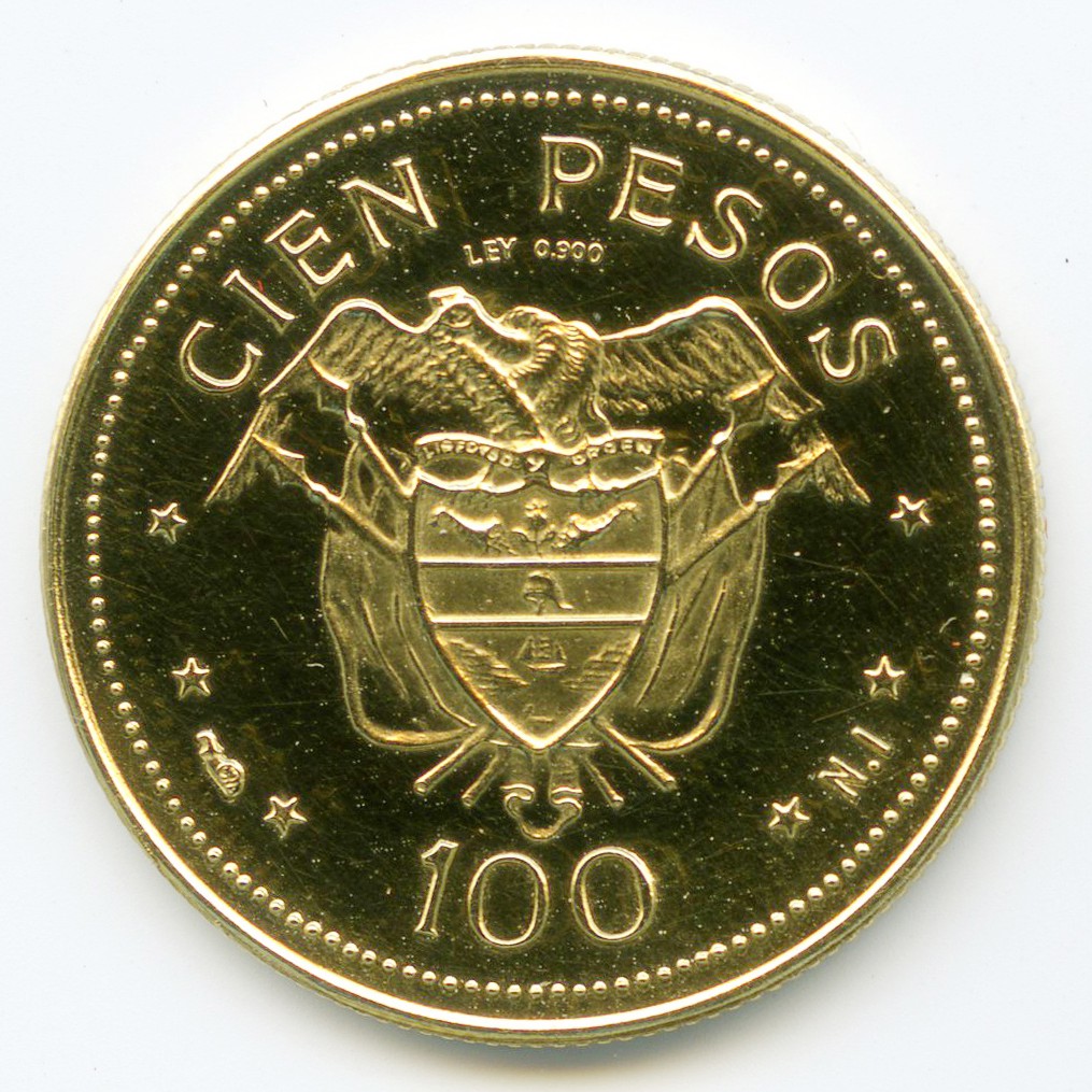 Colombie - 100 Pesos - 1968 revers