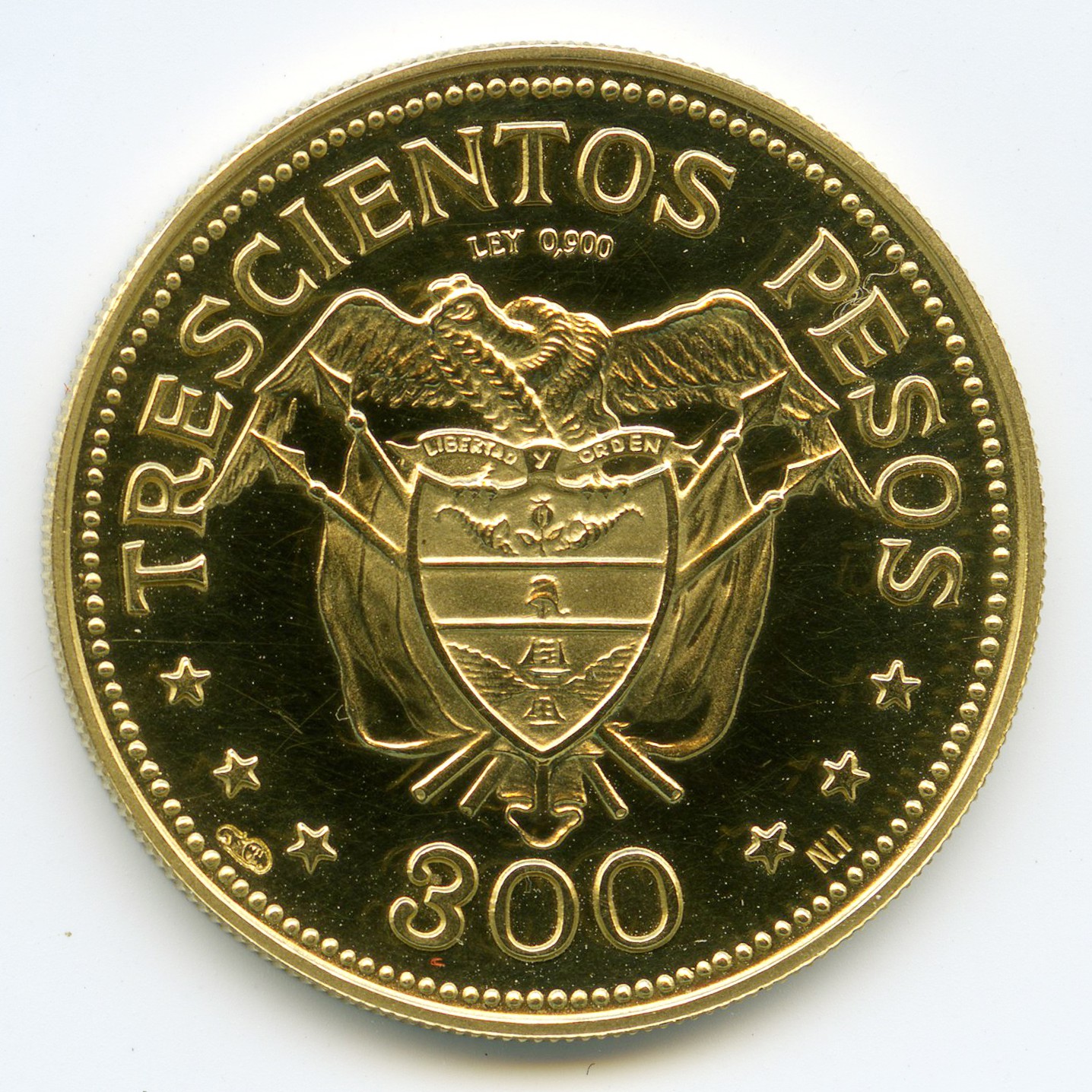 Colombie - 300 Pesos - 1968 revers