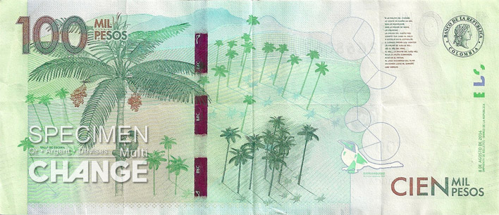 100000 pesos colombien verso (COP)