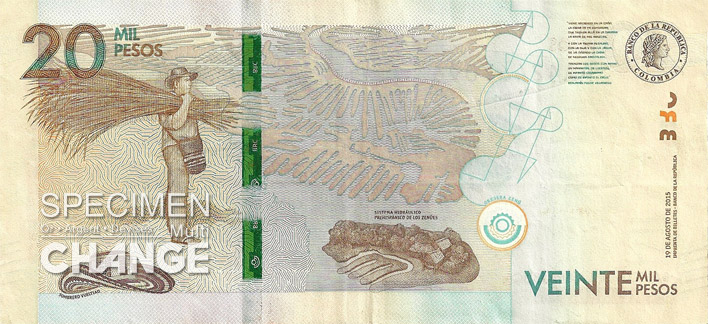 20000 pesos colombien verso (COP)