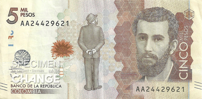 5000 pesos colombien recto (COP)