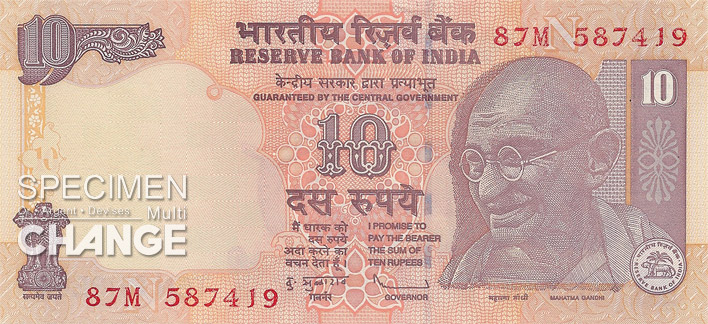 10 roupies indiennes (INR)