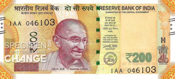 200 roupies indiennes (INR)