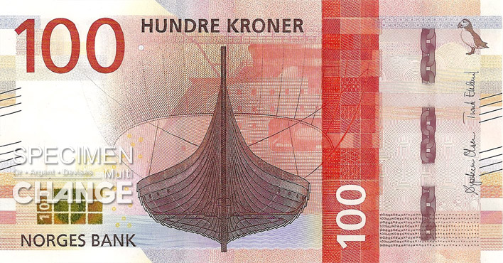 Billet de 100 couronnes norvégiennes (NOK) recto