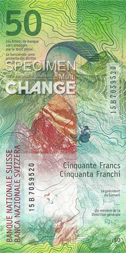 50 francs suisses (CHF)