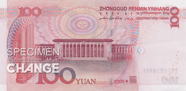 100 yuans chinois (CNY)