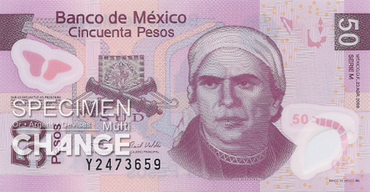 50 pesos mexicains (MXN)