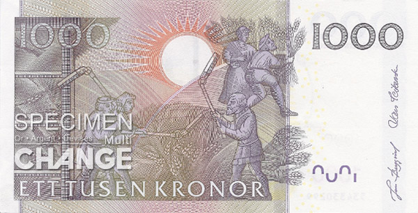 1.000 couronnes suédoises (SEK)