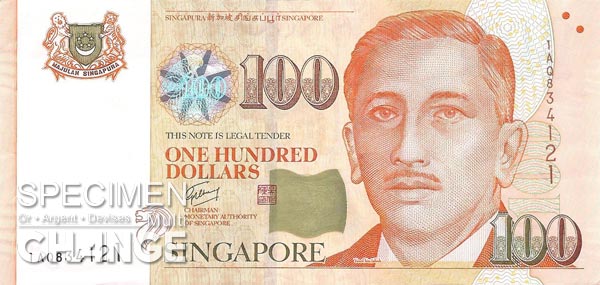 100 dollars singapouriens (SGD)