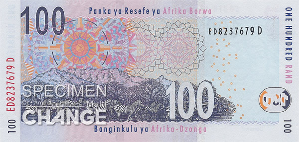 100 rands sud-africains (ZAR)