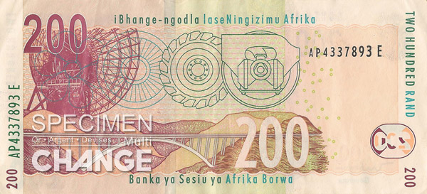 200 rands sud-africains (ZAR)